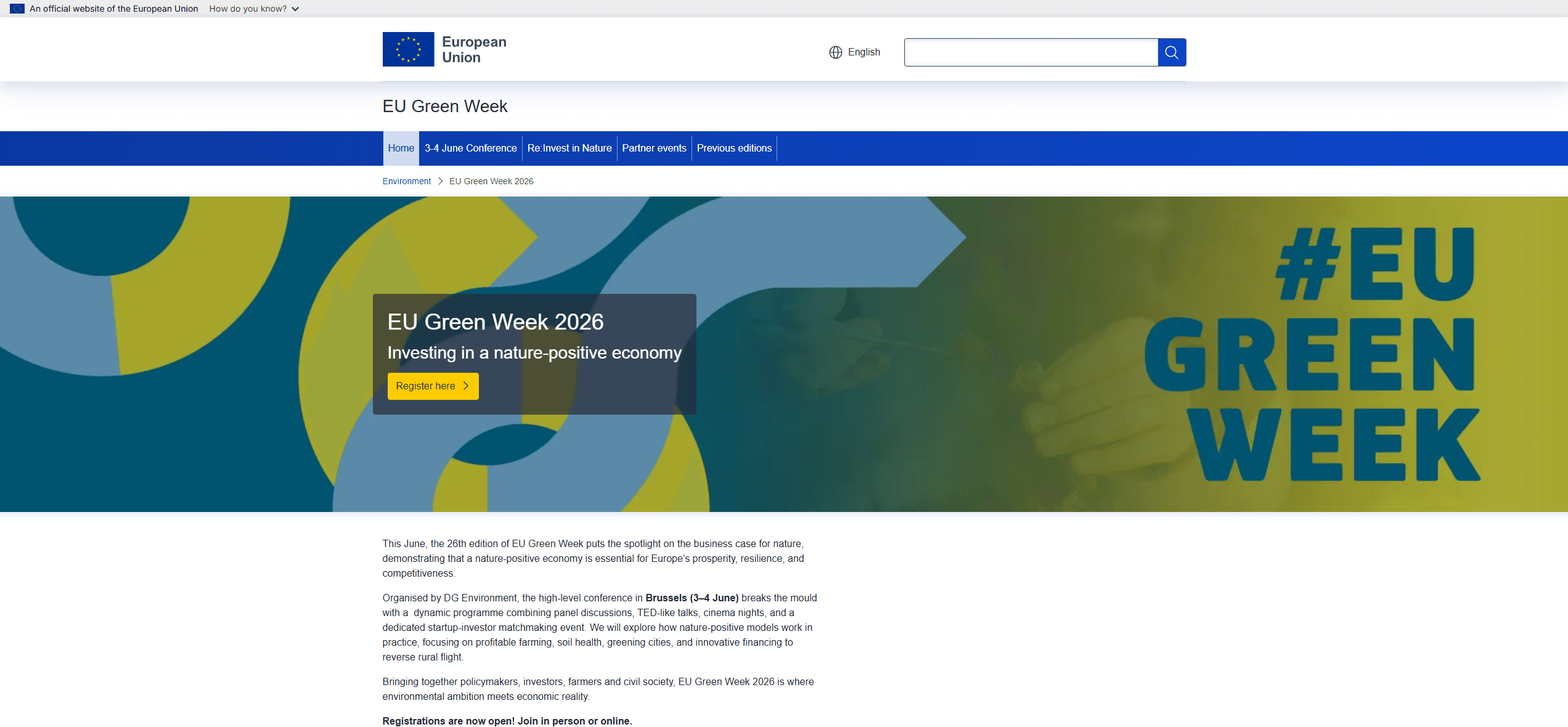 Aperçu de EU Green Week